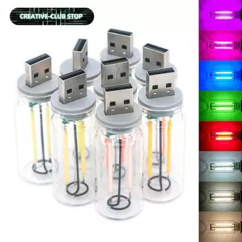 4 шт., мини-USB сенсорный ночник с регулируемой яркостью, портативная светодиодная лампа для спальни, атмосферные огни, декоративная лампа, прикроватное освещение