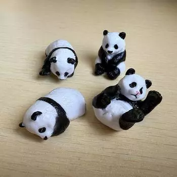 4 шт./набор Милая панда ПВХ фигурка Настольное украшение DIY Микроландшафтные украшения Аксессуары Домашний декор