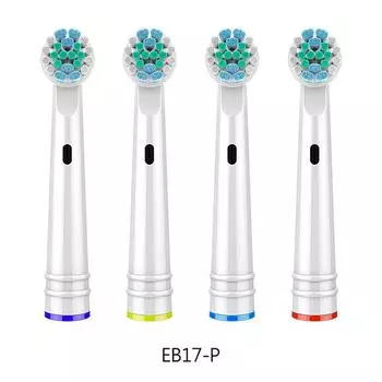 4 шт. насадка для Oral-B EB-17P для взрослых, водонепроницаемая автоматическая электрическая зубная щетка, подходит для замены головки зубной щетки Advance Power Sonicare 4pcs EB-17P