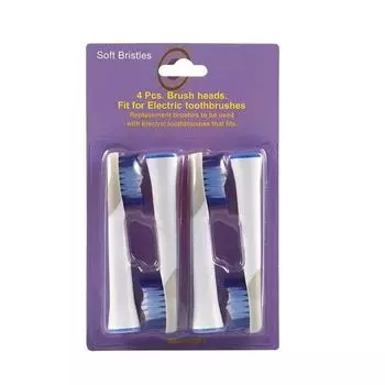 4 шт. насадки для электрической зубной щетки, подходящие для Oral-B SR32-4 S15 S26 Crest S311 S411 сменная насадка для зубной щетки белый
