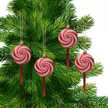 4 шт. подвесное украшение на рождественскую елку Lollipop креативный рождественский кулон для Gold S
