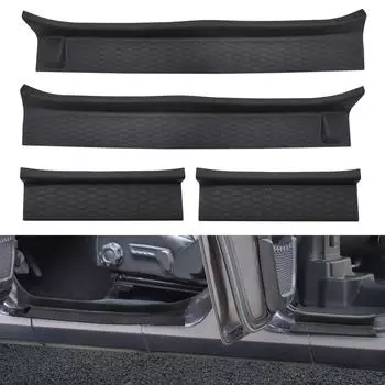 4 шт. резиновые накладки на пороги дверей для Jeep Wrangler 2018-2024 JL JLU Gladiator JT 4-дверные аксессуары детали протекторы порогов дверей