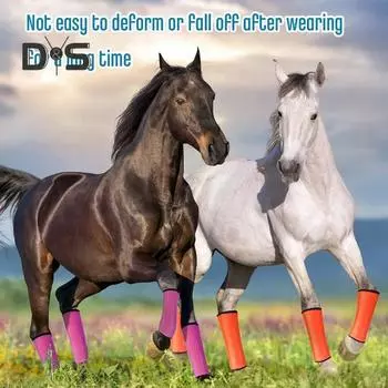 4 шт. сапоги Horse Fly Boots дышащие сетчатые леггинсы для лошадей принадлежности для лошадей для уменьшения усталости ног от топота копыт серый