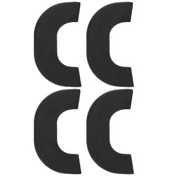 4 шт. серьги для сковороды, силиконовые чехлы для горячих ручек, нескользящие рукава, тушеное мясо, черный цвет 6.3X3.5CM чёрный