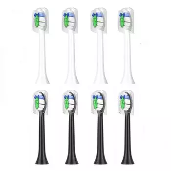 4 шт. сменные насадки для электрической зубной щетки Diamond Clean HX3/X6/X9 Sonic, мягкие подходящие вакуумные насадки со щетиной, стандартная электрическая зубная щетка