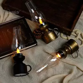 4 шт. светодиодная керосиновая лампа, электронная беспламенная качели, свечи, мерцающая керосиновая масляная лампа, настольная лампа, украшение Sets