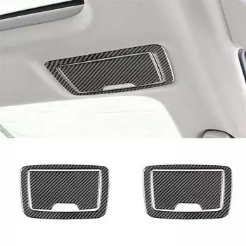 4 шт. углеродное волокно для BMW G30 5 серии 2018-автомобильное зеркало на заднем сиденье, рамка, отделка, внутренняя наклейка, аксессуары чёрный
