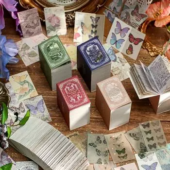 4 Стиль 360 листов/книга Материал Книга Ретро Коллекционная Серия Ins Цветок Бабочка Простой Справочник Основа Украшения Бумага