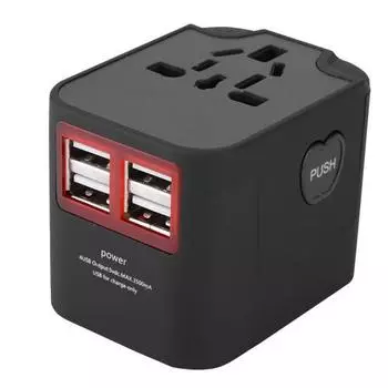 4 USB 3.5A Универсальный адаптер для путешествий, электрические вилки, розетки, адаптер-конвертер(100-250)