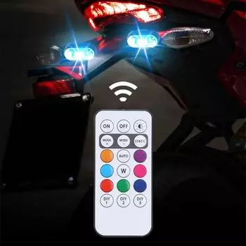4 в 1 6 в 1 Авиационные стробоскопические огни Мотоциклетные светодиодные RGB светодиоды с беспроводным управлением Светильник для самолета Вертолет Сигнальная лампа