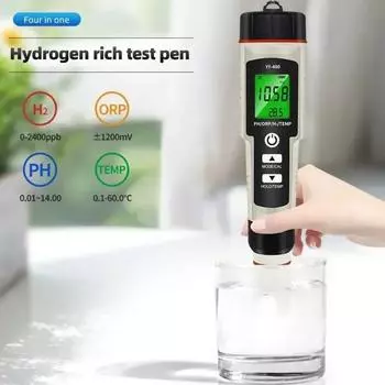 4 в 1 PH ORP H2 измеритель температуры богатого водородом портативная ручка детектор чистоты качества воды для аквариума, бассейна, гидропоники Four in one