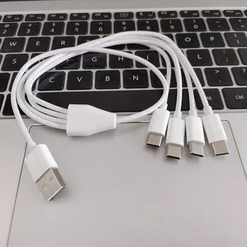 4 в 1 USB C длинный зарядный кабель шнур для зарядки несколько портов кабель для зарядки разъем типа C для мобильных телефонов