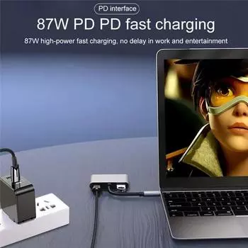 4 в 1 USB C HUB док-станция 4K@60Hz HDMI-совместимый адаптер Type C на HDMI PD100W USB 3.0 HUB USB C разветвитель для Macbook