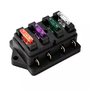 4 Way Automotive Circuit Controller Box Car Relay Fuse Holder Box Fusebox Universal Marine Kit Car Boat 12V/24V CHINA