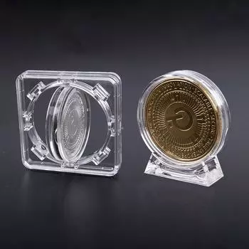 4 см акриловый витринный шкаф для монет прозрачная коробка памятная медаль защитная коробка A1