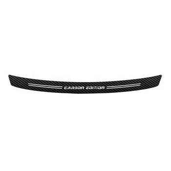 4D Carbon Fiber Rear Trunk Bumper Guard Accessories Decal Sticker Moulding Trim