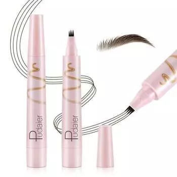 4D жидкий карандаш для бровей с 4 когтями 36H Long Lasting Effect карандаш для бровей Tattoo Eyebrow, стойкий, натуральный цвет, несмываемая косметика для бровей, 4 кончика