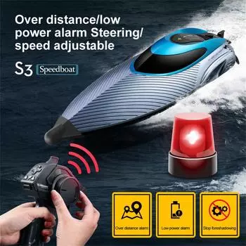 4DRC S3 2,4G 45 км/ч RC лодка быстрая высокая скорость опрокинутый сброс светодиодный свет водная модель игрушки с дистанционным управлением RTR бассейны озера гонки дети детский подарок
