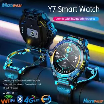 4G SmartWatch GPS Wi-Fi Местоположение Студент Sos Дети Смарт-часы Sim Hd Видеозвонок Монитор в реальном времени Tws Гарнитура для Ios Android RAM 2G ROM 16G