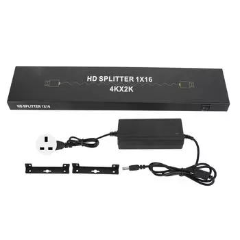 4K 1 вход 16 выходов Сплиттер HD Multimedia Interface Поддержка 4K 30 Гц 3D 1x16 HD Multimedia Interface UK Plug