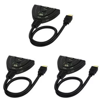4K 2K 3D HDMI-совместимый коммутатор 4K 30 Гц 3D KVM-разветвитель-концентратор кабель для PS3 DVD TV