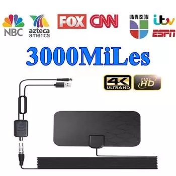 4K Digital 1080P DVB-T2 TV антенна усилитель 50 миль HDTV 8K для RV наружная автомобильная антенна для помещений для Smart TV антенна для помещений чёрный