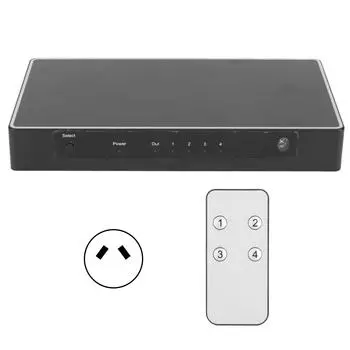 4K HD Multimedia Interface Selector 6Gbps 2.0V 4 In 1 Out 4K At 60Hz HD Multimedia Interface US Plug