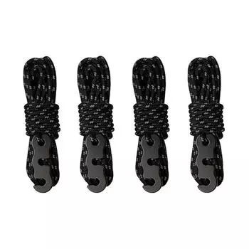 4pc 4m Long Outdoor Glow-in-the-Dark Rope Reflective Rope Tent Fixed Canopy Camping Adjustable Buckle Windproof Practical Tools