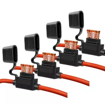 4Pcs bRASS Inlines Fuses Holders 12V 40A Waterproof Designs for Automotive And Marine Electrical Circuits Daily Use