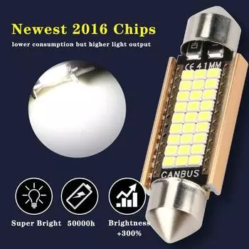 4pcs C5W LED Car Light Bulb 31mm 36mm 39mm 41mm Golden Style Festoon Anodized Aluminum Auto Interior Lamp Dome Read Door 4pcs&31mm белый