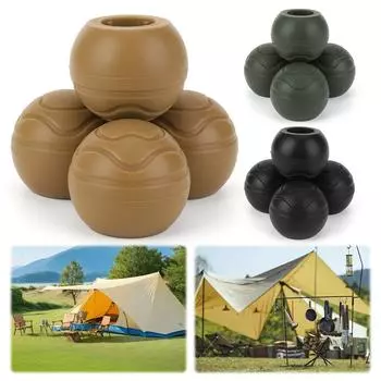 4Pcs Camping Chair Leg Cap Anti Slip Chair Leg Protectors Shock Absorption Moon Chair Foot Cover for Rugged and Uneven Surfaces хаки