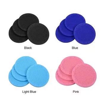 4pcs Car Cup Holder Coasters Universal Car Cup Coaster Auto Interior Accessories розовый