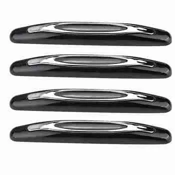 4pcs Car Door Edge Guards Trim Cover Strip Corner Bumper Anti collision Scratch Protector Black