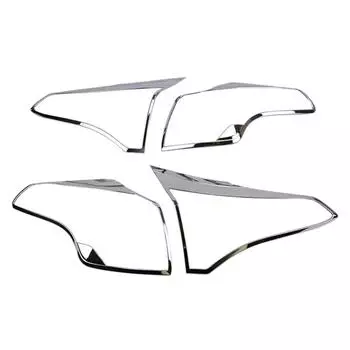 4Pcs Chrome Rear Tail Light Cover Decor Strip Trim Kit For Toyota RAV4 2016-2018
