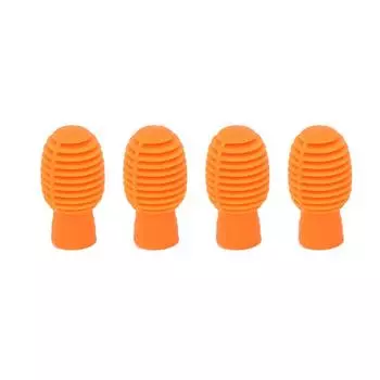 4Pcs Drum Stick Practice Tip Portable Silicone Mute Drumstick for Beginner Practicing Orange оранжевый