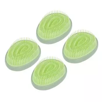 4PCS Egg Shape Hair Brush Portable Travel Dry Wet Hair Brush Soft Teeth Massage Shampoo Comb for