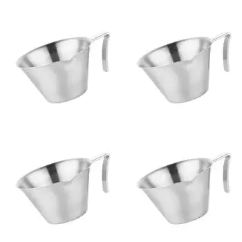 4Pcs Espresso Coffee Extraction Cup with Graduated Stainless Steel Measuring Cup Thickened Exquisite Ounce Coffee Cup 1