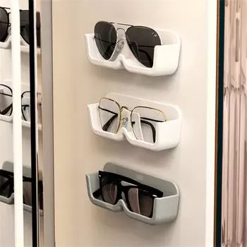 4PCS Eyeglasses Organizer Rack Wall Mounted Sun-glasses Display Holder Wardrobe Decoration Storage Box Sunglass Organizer