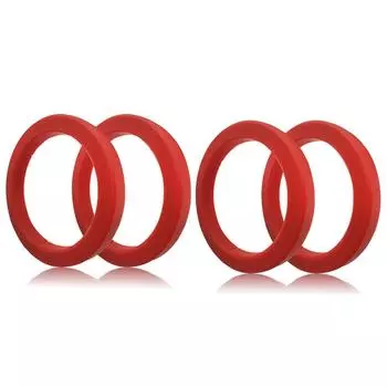 4Pcs Grouphead Gasket 8mm for E61 Espresso Coffee Machine - Red Silicone Ring Compatible for EXPOBAR E61/KEES/WEGA CHINA