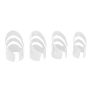 4Pcs Guitar Finger Pick Fingertip Protector Instrument Accessory Set Kit for Bass BanjoWhite белый