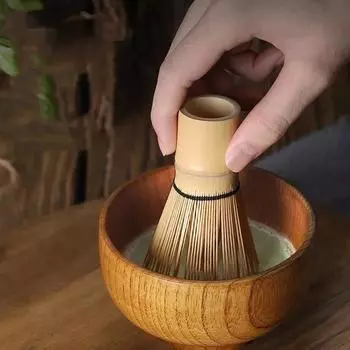 4Pcs Japanese Tea Set Ceramic Matcha Stand Bowl Bamboo Tea Spoon Matcha Whisk Tea Chasen Holder Set Handmade Tea Making Tools чёрный