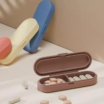 4pcs Light Resistant Mini Medicine Box Portable Magnetic Pill Case Vitamin Storage Case Office 4pcs