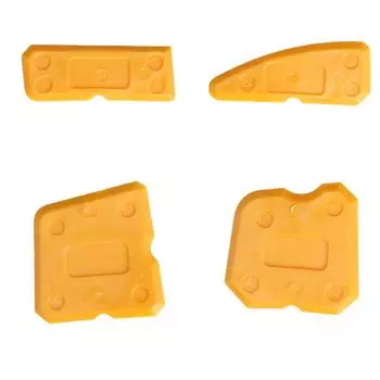4pcs Multifunctional Grout Scraper Set Suitable For Efficient Tile Seam Cleaning And Smoothing In Kitchens And Bathrooms жёлтый