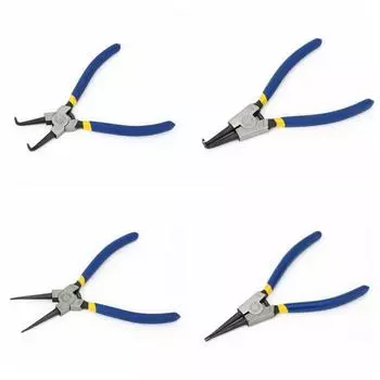 4Pcs Professional Circlip Pliers Set Internal External Snap Ring Pliers High Carbon Steel Bent 7 Long Nose Plier Men Workers