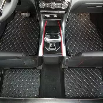 4pcs PU Leather Universal Auto Car Floor Mats Front Rear Liner Weather Set
