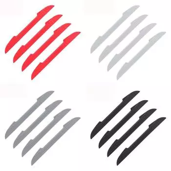 4Pcs/Set Car Door Crash Bar Soft Rubber Auto Edge Guard Strip Anti-collision Automobiles Protector Car Exterior Accessory чёрный