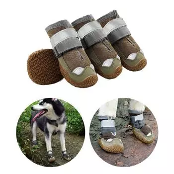 4pcs/set Wear Resistant Dog Paw Protector Dog Socks Footwear For Large and Medium-sized Dogs XL чёрный