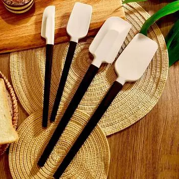 4Pcs Silicone Spatula Pastry Cake Scraper Non Stick Butter Spreader Jar Blender Kitchen Spatula Cooking Baking Accessories