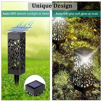 4PCS Solar-powered LED Garden Light Outdoor Solar Pathway Lights Automatic LED Halloween Christmas Decorative Landscape Light 4PCS белый