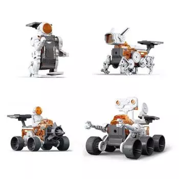 4в1 Stem Toys Космический робот Stem Building Toys Обучающие строительные блоки 138 шт. Детские строительные игрушки 4in1 оранжевый